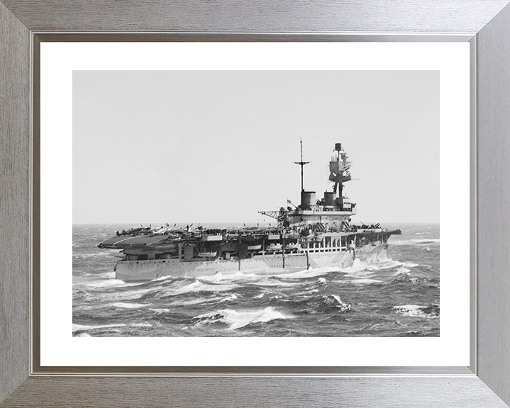 HMS Eagle (94) Royal Navy Eagle Class Aircraft Carrier Underway Photo Print Wall Art Decor Posters, Prints, & Visual Artwork Hampshire Prints 10 x 8 Silver Frame Yes