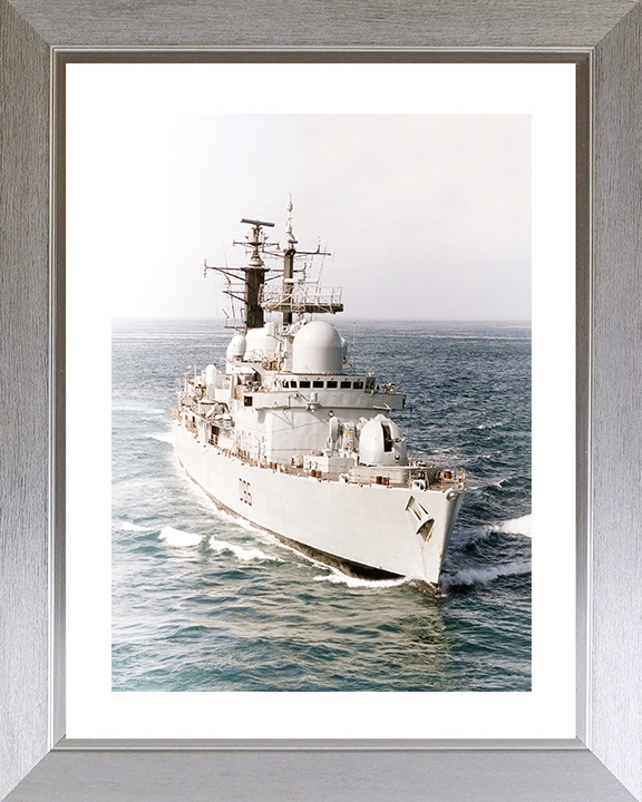 HMS Birmingham (D86) Royal Navy Type 42 Destroyer Underway Photo Print Wall Art Decor Posters, Prints, & Visual Artwork Hampshire Prints 10 x 8 Silver Frame Yes
