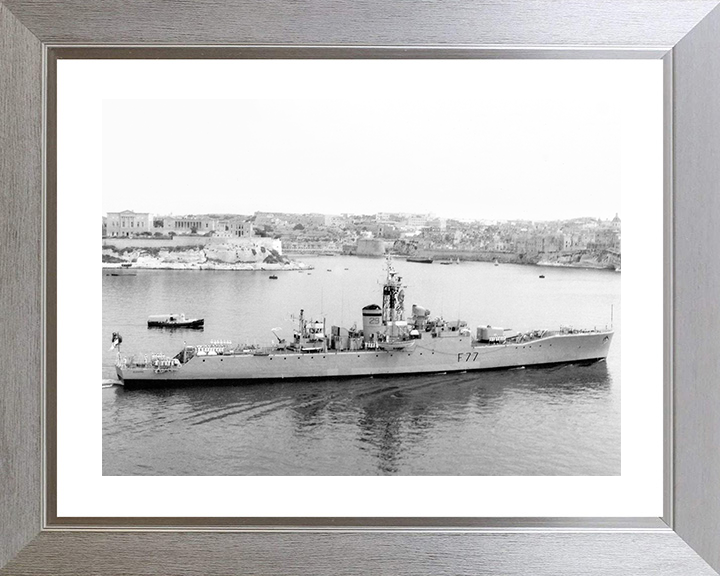 HMS Blackpool (F77) Royal Navy Whitby Class Frigate Valletta Malta Photo Print Wall Art Decor Posters, Prints, & Visual Artwork Hampshire Prints 10 x 8 Silver Frame Yes