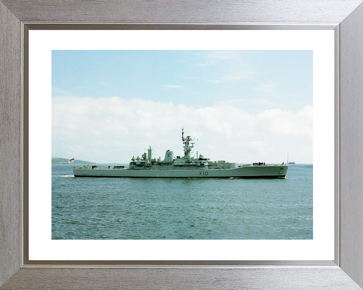 HMS Aurora (F10) Royal Navy Leander Class Frigate Starboard Beam View Photo Print Wall Art Decor Posters, Prints, & Visual Artwork Hampshire Prints 10 x 8 Silver Frame Yes