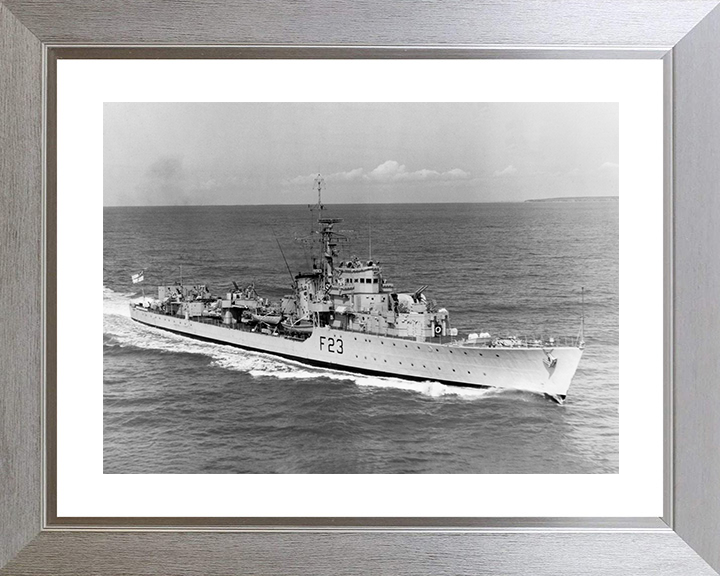 HMS Teazer (F23) Photo Print - At Sea 1955 - Royal Navy Type 16 Frigate Posters, Prints, & Visual Artwork Hampshire Prints 10 x 8 Silver Frame Yes