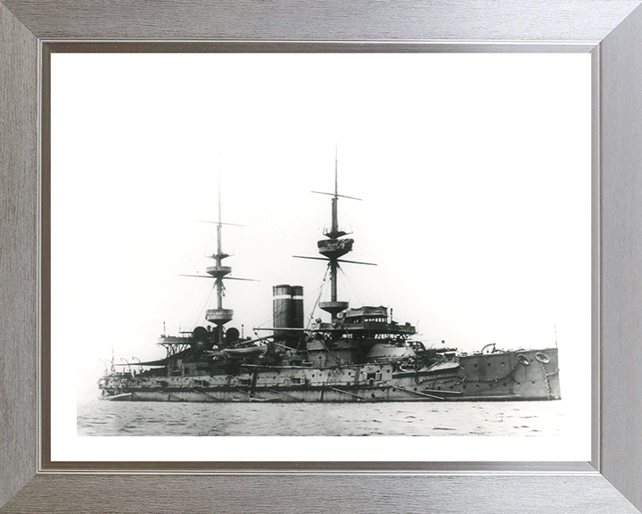 HMS Hannibal (1896) Royal Navy Majestic class pre dreadnought battleship Photo Print or Framed Print - Hampshire Prints