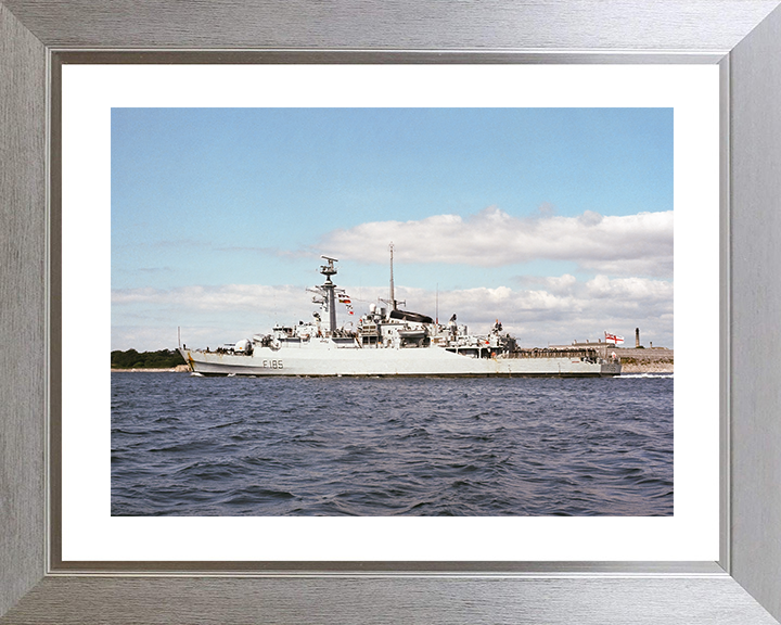 HMS Avenger (F185) Royal Navy Type 21 Frigate Port Beam View Photo Print Wall Art Decor Posters, Prints, & Visual Artwork Hampshire Prints 10 x 8 Silver Frame Yes