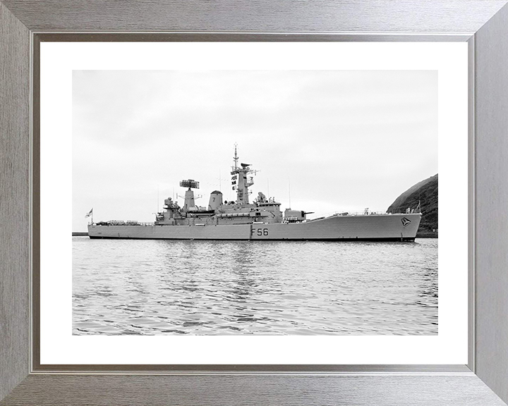 HMS Argonaut (F56) Royal Navy Leander Class Frigate Plymouth sound 1969 Photo Print Wall Art Decor Posters, Prints, & Visual Artwork Hampshire Prints 10 x 8 Silver Frame Yes