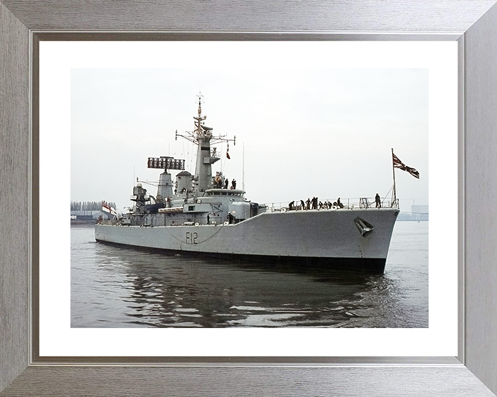 HMS Achilles (F12) Royal Navy Leander Class Frigate Photo Print Warship Wall Art Poster Posters, Prints, & Visual Artwork Hampshire Prints 10 x 8 Silver Frame Yes