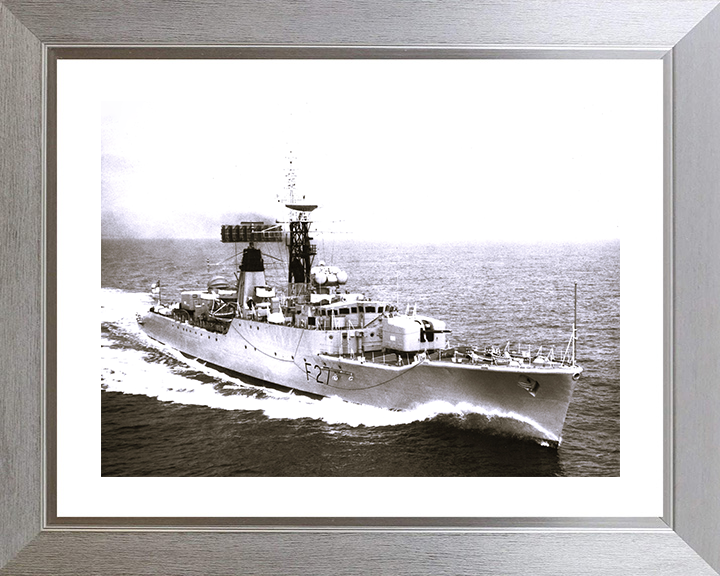 HMS Lynx (F27) Photo Print - Underway - Royal Navy Leopard Class Frigate Posters, Prints, & Visual Artwork Hampshire Prints 10 x 8 Silver Frame Yes