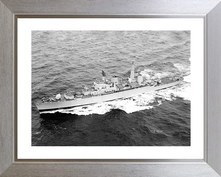 HMS Bristol (D23) Royal Navy Type 82 Destroyer From the Air Photo Print Wall Art Decor Posters, Prints, & Visual Artwork Hampshire Prints 10 x 8 Silver Frame Yes