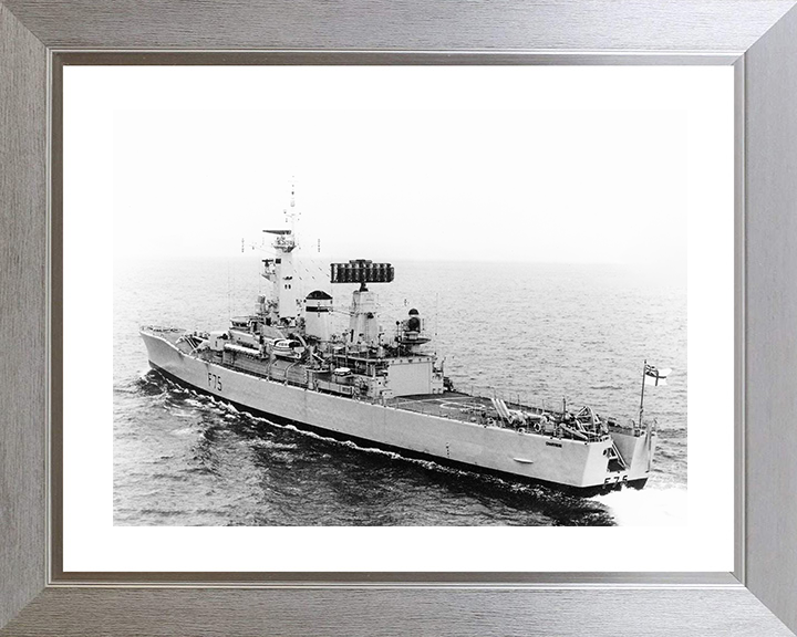 HMS Charybdis (F75) Royal Navy Leander Class Frigate Port Quarter View Photo Print Wall Art Decor Posters, Prints, & Visual Artwork Hampshire Prints 10 x 8 Silver Frame Yes