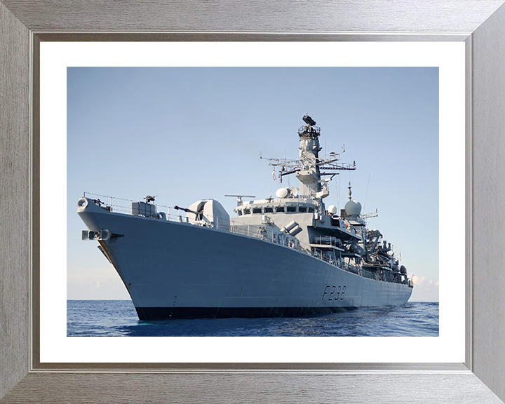 HMS Northumberland (F238) Photo Print - Tanzania 2012 - Royal Navy Type 23 Frigate Hampshire Prints 10 x 8 Silver Frame Yes