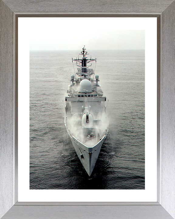HMS Edinburgh (D97) Photo Print - Pre Wetting 2003 - Royal Navy Type 42 Destroyer Hampshire Prints 10 x 8 Silver Frame Yes