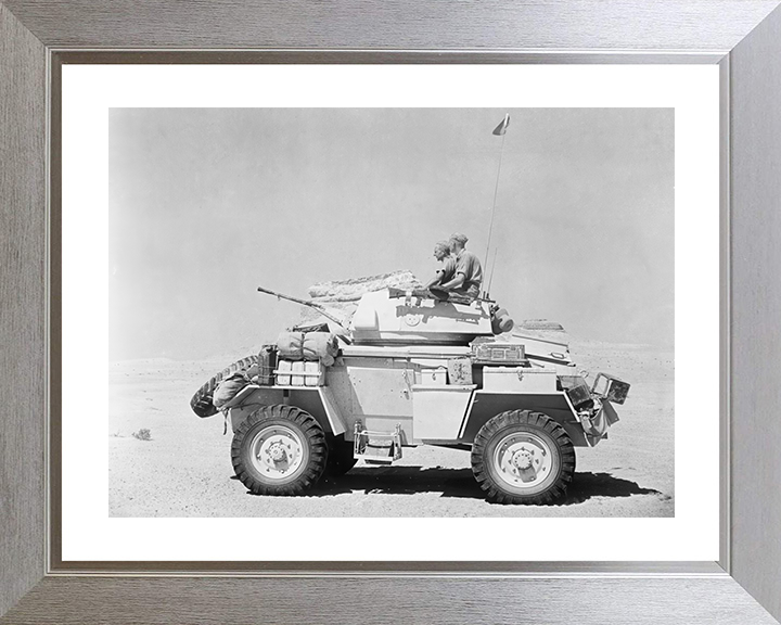 Humber Mk III Armoured Car Photo Print - British Army Vehicle Hampshire Prints 10 x 8 Silver Frame Yes