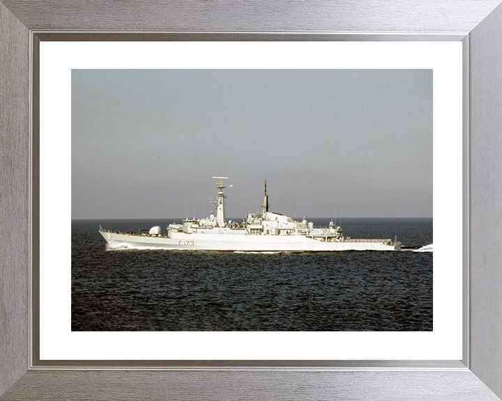 HMS Arrow (F173) Royal Navy Type 21 Frigate Port Beam View Photo Print Wall Art Decor Posters, Prints, & Visual Artwork Hampshire Prints 10 x 8 Silver Frame Yes