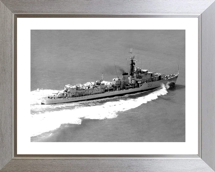 HMS Caprice (D01) Royal Navy C Class Destroyer High Starboard View Photo Print Wall Art Decor Posters, Prints, & Visual Artwork Hampshire Prints 10 x 8 Silver Frame Yes