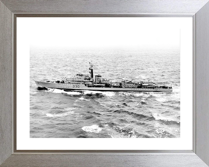 HMS Carron (D30) Royal Navy C Class Destroyer Port Beam View Photo Print Wall Art Decor Posters, Prints, & Visual Artwork Hampshire Prints 10 x 8 Silver Frame Yes