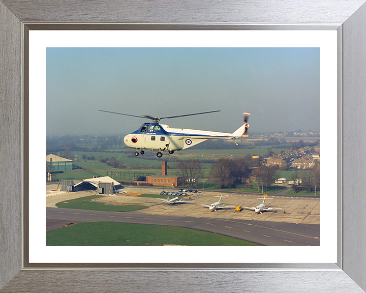 Royal Air Force Whirlwind Helicopter Photo Print - Royal Air Force Aircraft Hampshire Prints 10 x 8 Silver Frame Yes