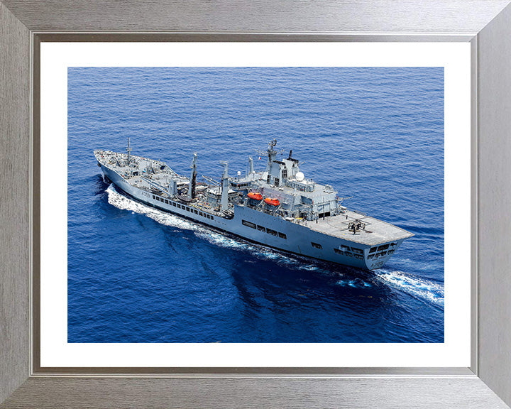 RFA Wave Knight A389 | Photo Print | Framed Print | Wave class | Fleet Tanker | Royal Fleet Auxiliary Hampshire Prints 10 x 8 Silver Frame Yes