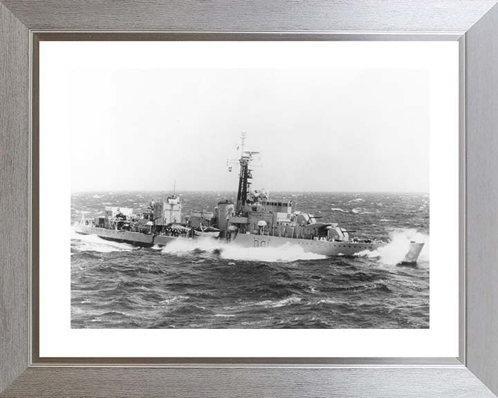 HMS Caprice (D01) Royal Navy C Class Destroyer In Heavy Seas Photo Print Wall Art Decor Posters, Prints, & Visual Artwork Hampshire Prints 10 x 8 Silver Frame Yes