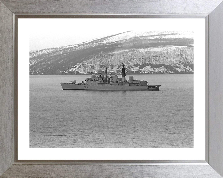 HMS Exeter (D89) Photo Print - Trondheim Fjord - Royal Navy Type 42 Destroyer Hampshire Prints 10 x 8 Silver Frame Yes