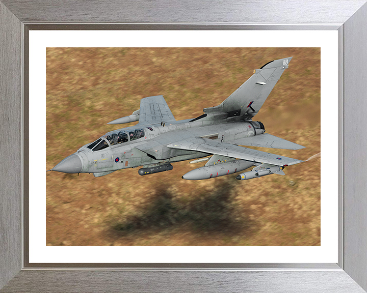 RAF Tornado GR4 from RAF Marham Photo Print - Royal Air Force Aircraft Hampshire Prints 10 x 8 Silver Frame Yes