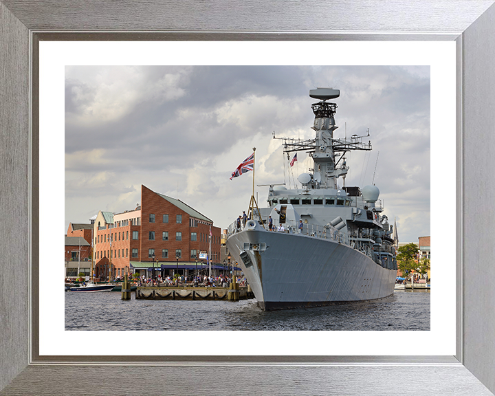 HMS Argyll (F231) Royal Navy Type 23 Frigate Alongside Baltimore 2014 Photo Print Wall Art Decor Posters, Prints, & Visual Artwork Hampshire Prints 10 x 8 Silver Frame Yes