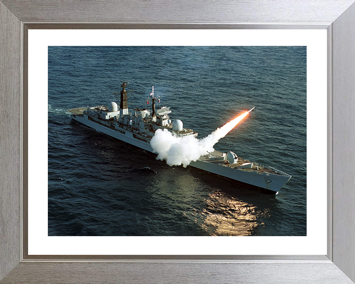 HMS Edinburgh (D97) Photo Print - Fires Sea Dart 2001 - Royal Navy Type 42 Destroyer