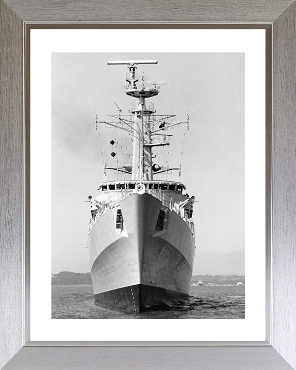 HMS Antelope (F170) Royal Navy Type 21 Frigate Low Bow View Photo Print Wall Art Decor Posters, Prints, & Visual Artwork Hampshire Prints 10 x 8 Silver Frame Yes