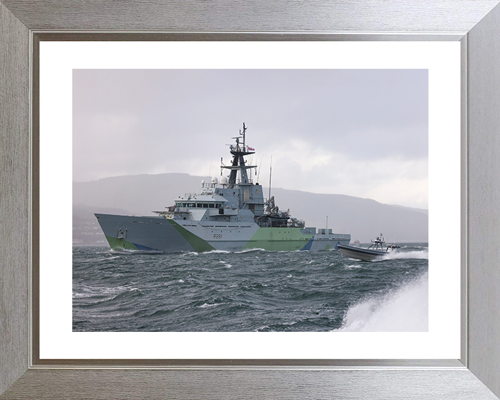 HMS Tyne (P281) Photo Print - With USV Oct 2025 - Royal Navy River Class Patrol Vessel