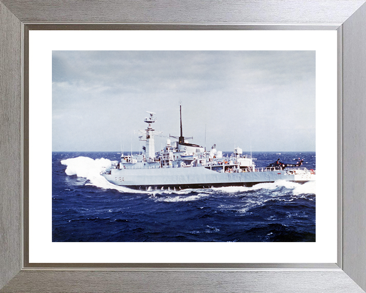 HMS Ardent (F184) Royal Navy Type 21 Frigate In Rough Sea Photo Print Wall Art Decor Posters, Prints, & Visual Artwork Hampshire Prints 10 x 8 Silver Frame Yes