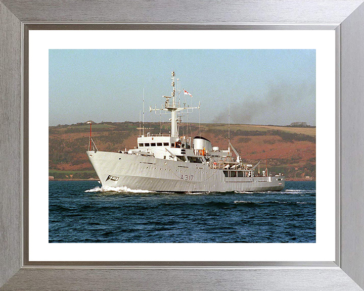 HMS Bulldog (A317) Photo Print - Plymouth Sound - Royal Navy Bulldog Class Survey Vessel