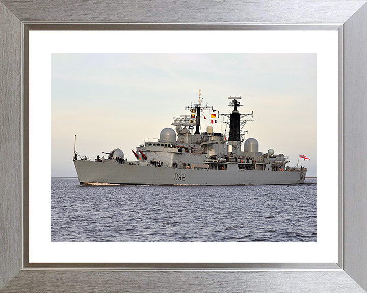 HMS Liverpool (D92) Photo Print - Entering Liverpool 2011 - Royal Navy Type 42 Destroyer Posters, Prints, & Visual Artwork Hampshire Prints 10 x 8 Silver Frame Yes