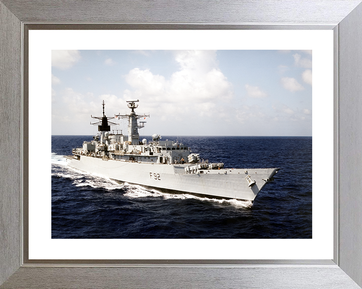 HMS Boxer (F92) Royal Navy Type 22 Frigate Starboard Bow View Photo Print Wall Art Decor Posters, Prints, & Visual Artwork Hampshire Prints 10 x 8 Silver Frame Yes