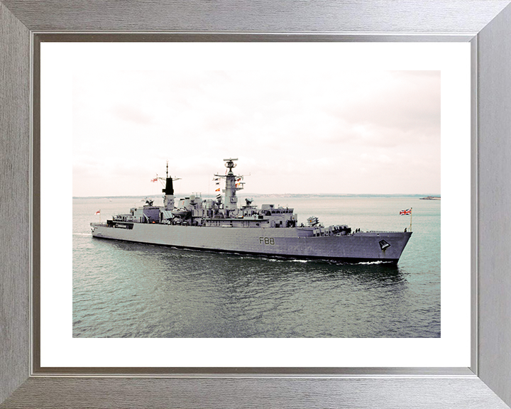 HMS Broadsword (F88) Royal Navy Type 22 Frigate Entering Portsmouth Photo Print Wall Art Decor Posters, Prints, & Visual Artwork Hampshire Prints 10 x 8 Silver Frame Yes
