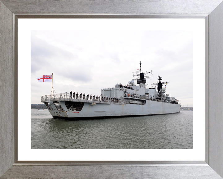 HMS Chatham (F87) Royal Navy Type 22 Frigate Devonport 2011 Photo Print Wall Art Decor Posters, Prints, & Visual Artwork Hampshire Prints 10 x 8 Silver Frame Yes