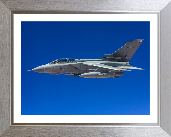 RAF Tornado GR4 in flight Photo Print - Royal Air Force Aircraft Hampshire Prints 10 x 8 Silver Frame Yes