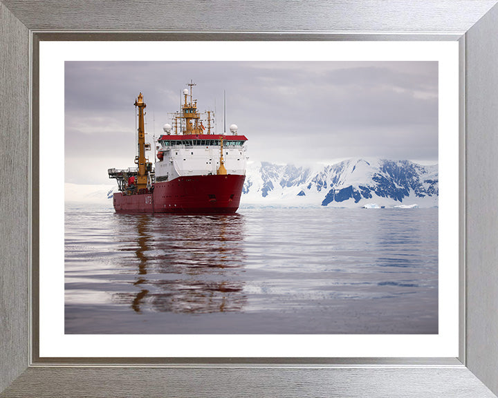 HMS Protector (A173) Photo Print - Starboard Bow - Royal Navy Ice Patrol Vessel Hampshire Prints 10 x 8 Silver Frame Yes