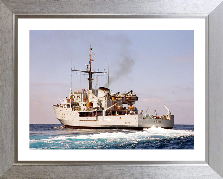 HMS Beagle (H319) Photo Print - At Sea 1999 - Royal Navy Bulldog Class Survey Vessel