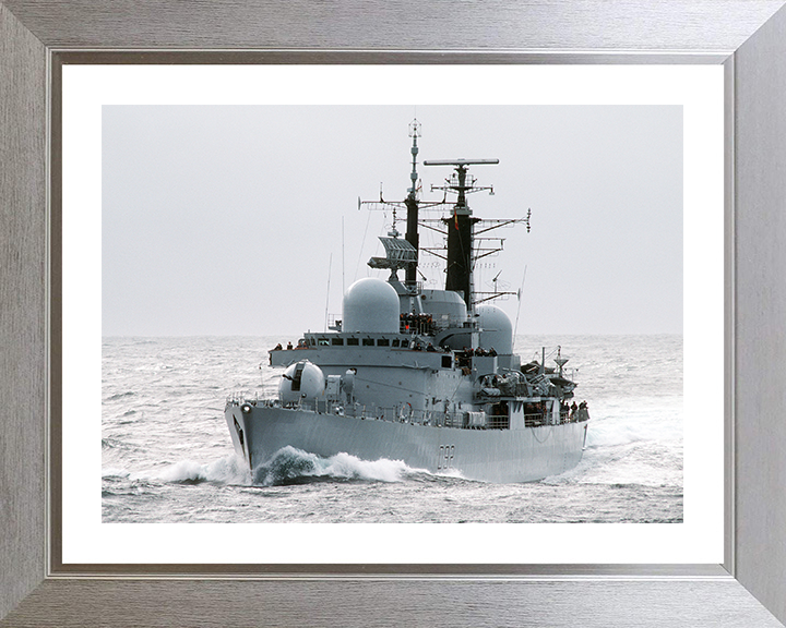 HMS Liverpool (D92) Photo Print - Underway 1986 - Royal Navy Type 42 Destroyer Hampshire Prints 10 x 8 Silver Frame Yes