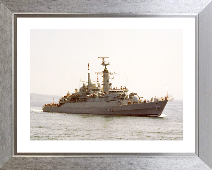 HMS Ambuscade (F172) Royal Navy Type 21 Frigate During Families Day Photo Print Wall Art Decor Posters, Prints, & Visual Artwork Hampshire Prints 10 x 8 Silver Frame Yes