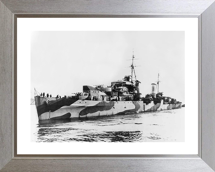 HMS Charybdis (88) Photo Print - Port Side View - Royal Navy Dido Class Light Cruiser Posters, Prints, & Visual Artwork Hampshire Prints 10 x 8 Silver Frame Yes