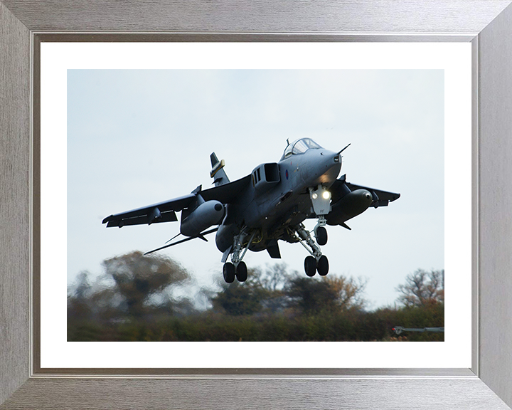 RAF Jaguar Taking Off 2002 Photo Print - Royal Air Force Aircraft Posters, Prints, & Visual Artwork Hampshire Prints 10 x 8 Silver Frame Yes
