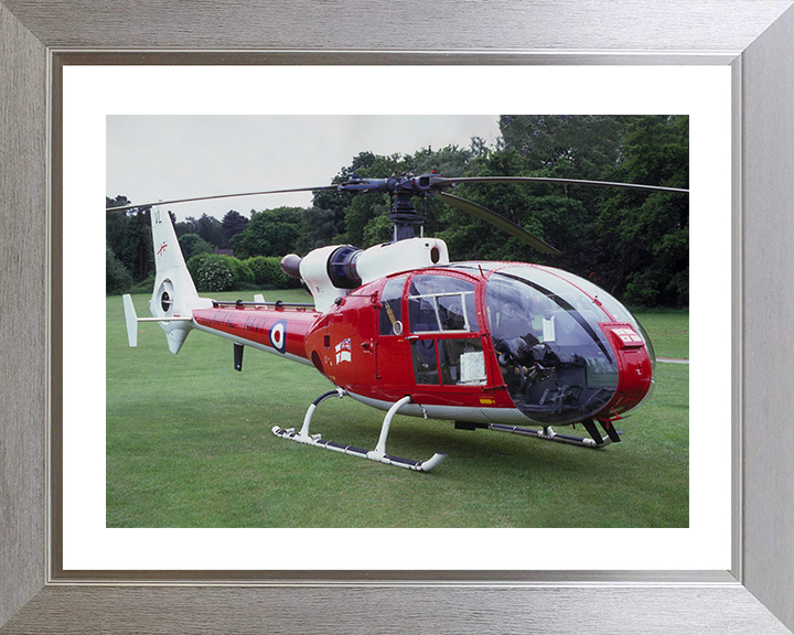 Gazelle Helicopter on the Ground Photo Print - Royal Navy Aircraft Posters, Prints, & Visual Artwork Hampshire Prints 10 x 8 Silver Frame Yes