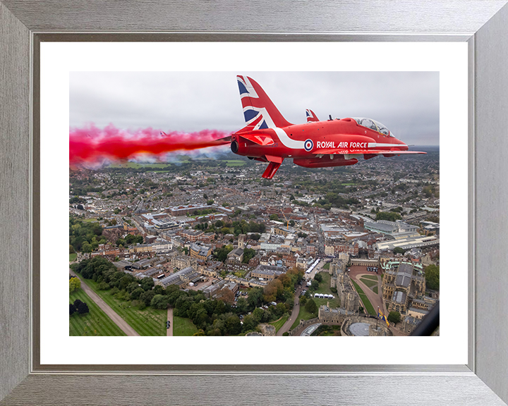RAF Red Arrows Windsor Flyover 2025 Photo Print - Royal Air Force Aircraft