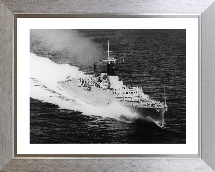HMS Rapid (F138) Photo Print - At Sea 1971 - Royal Navy Type 15 Frigate Hampshire Prints 10 x 8 Silver Frame Yes