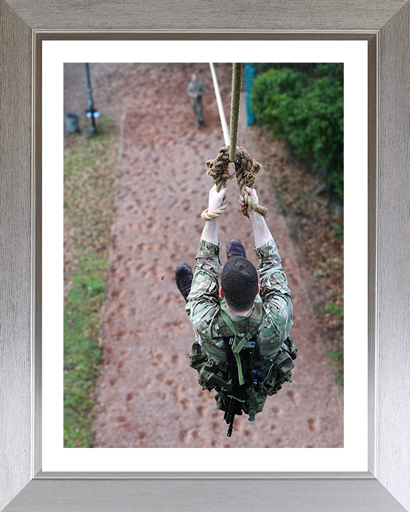 Royal Marine Recruit Commando test Tarzan Assault Course | Photo Print | Framed Print | Military | Wall Art | Decor | Photography | CTCRM Lympstone Hampshire Prints