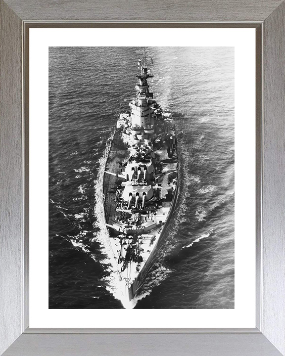 HMS Nelson (28) Photo Print - at sea - Royal Navy Nelson Class Battleship Hampshire Prints 10 x 8 Silver Frame Yes