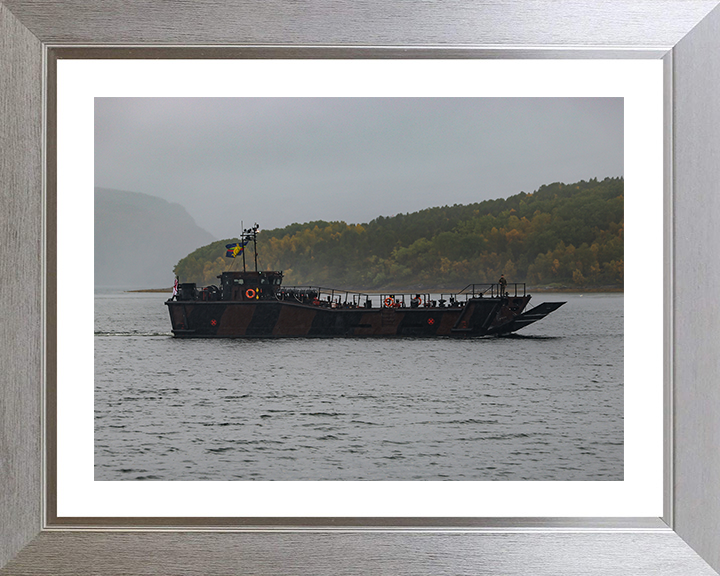 Royal Marine Landing Craft Utility (LCU) Underway Norway Photo Print - CLR Armoured Support Group Hampshire Prints 10 x 8 Silver Frame Yes