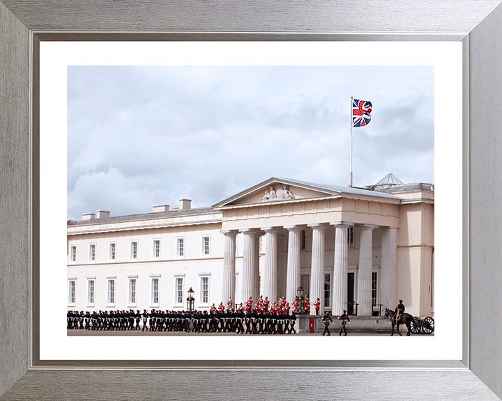 Officer Cadets march Past RMAS Sandhurst Photo Print - British Army Hampshire Prints 10 x 8 Silver Frame Yes