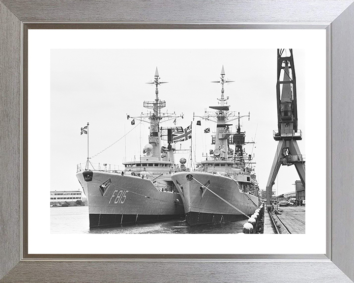 HMS Ariadne (F72) Royal Navy Leander Class Frigate Amsterdam 1979 Photo Print Wall Art Decor Posters, Prints, & Visual Artwork Hampshire Prints 10 x 8 Silver Frame Yes