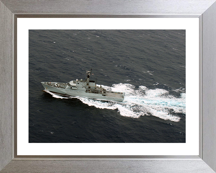 HMS Severn (P282) Photo Print - Caribbean 2015 - Royal Navy River Class Patrol Vessel Hampshire Prints 10 x 8 Silver frame Yes
