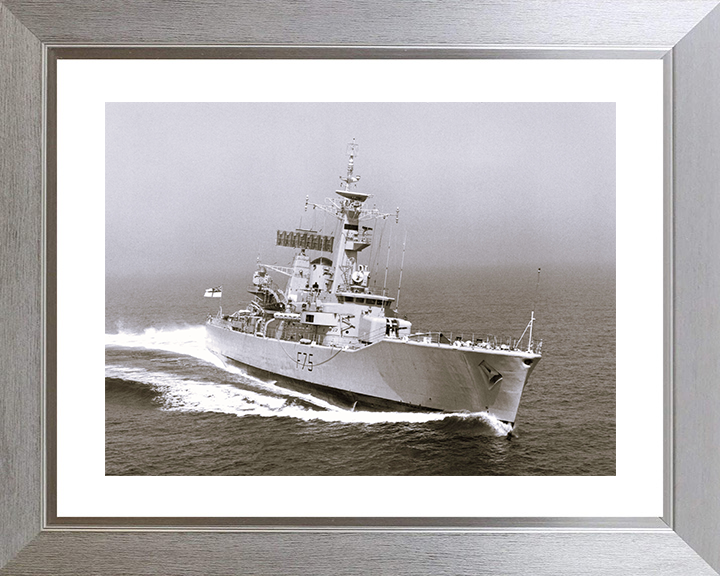 HMS Charybdis (F75) Photo Print - Underway 1976 - Royal Navy Leander Class Frigate